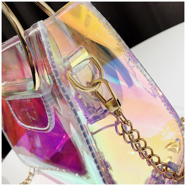 Pvc dames schoudertas satchel handtas crossbody satchel transparante schouder crossbody tassen