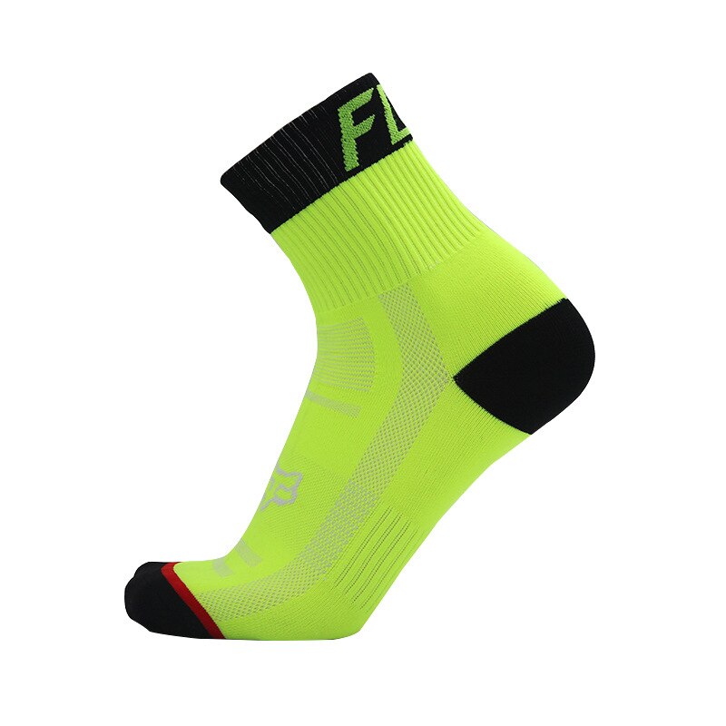 Equipe ciclismo meias de bicicleta esportes ao ar livre respirável resistente ao desgaste suor absorvente profissional meias para homem e mulher: green