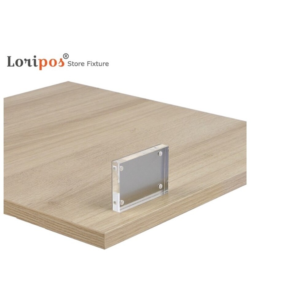 2pcs Transparent Picture Photo Poster Display Frame Table Sign Clear View Both Side Magnetic Acrylic Block Picture Frame