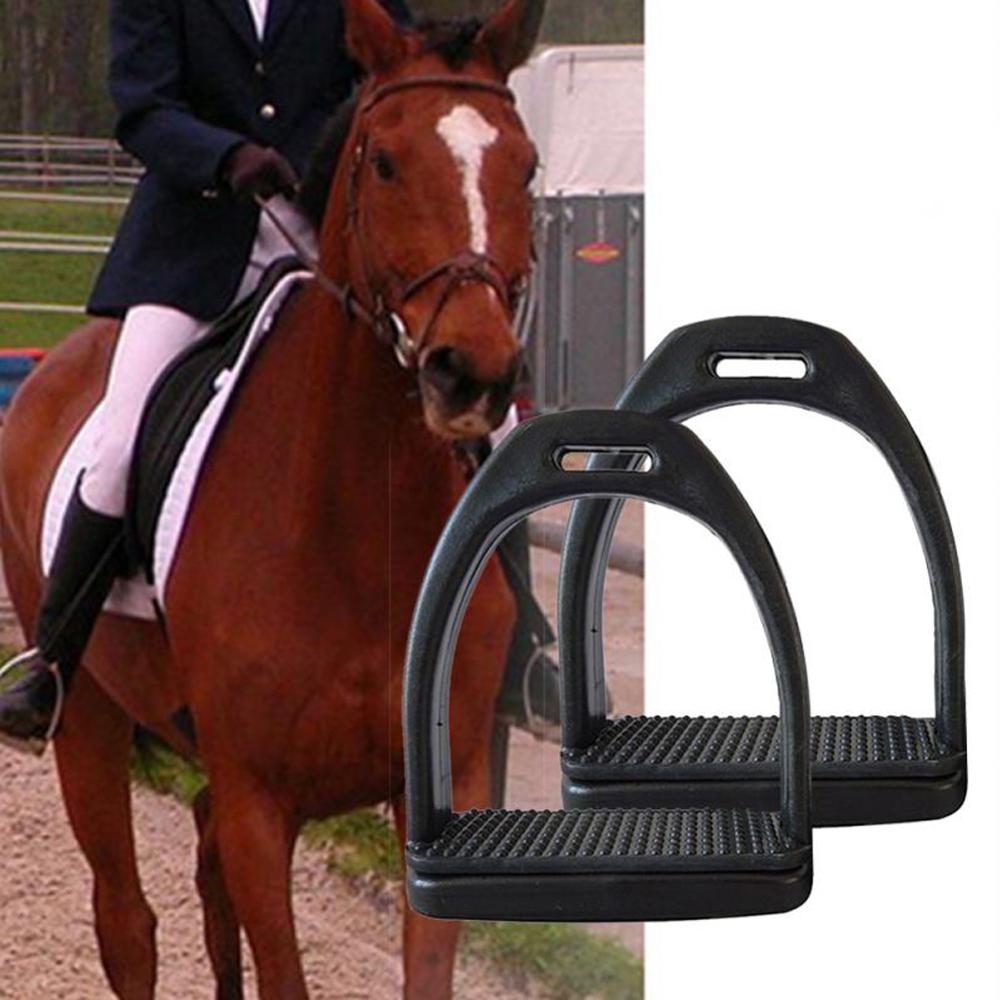 2PCS / Set durable Non-slip stirrup adult with wear-resistant rubber pad stirrup portable equestrian safety equipment