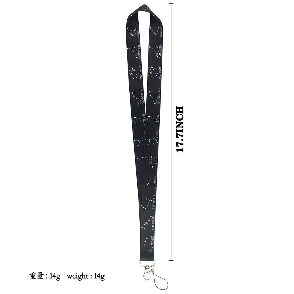 LX463 Constellation Lanyard Voor Sleutels Mobiele Telefoon Hang Touw Keycord Usb Id-kaart Badge Holder Sleutelhanger Diy Lanyards