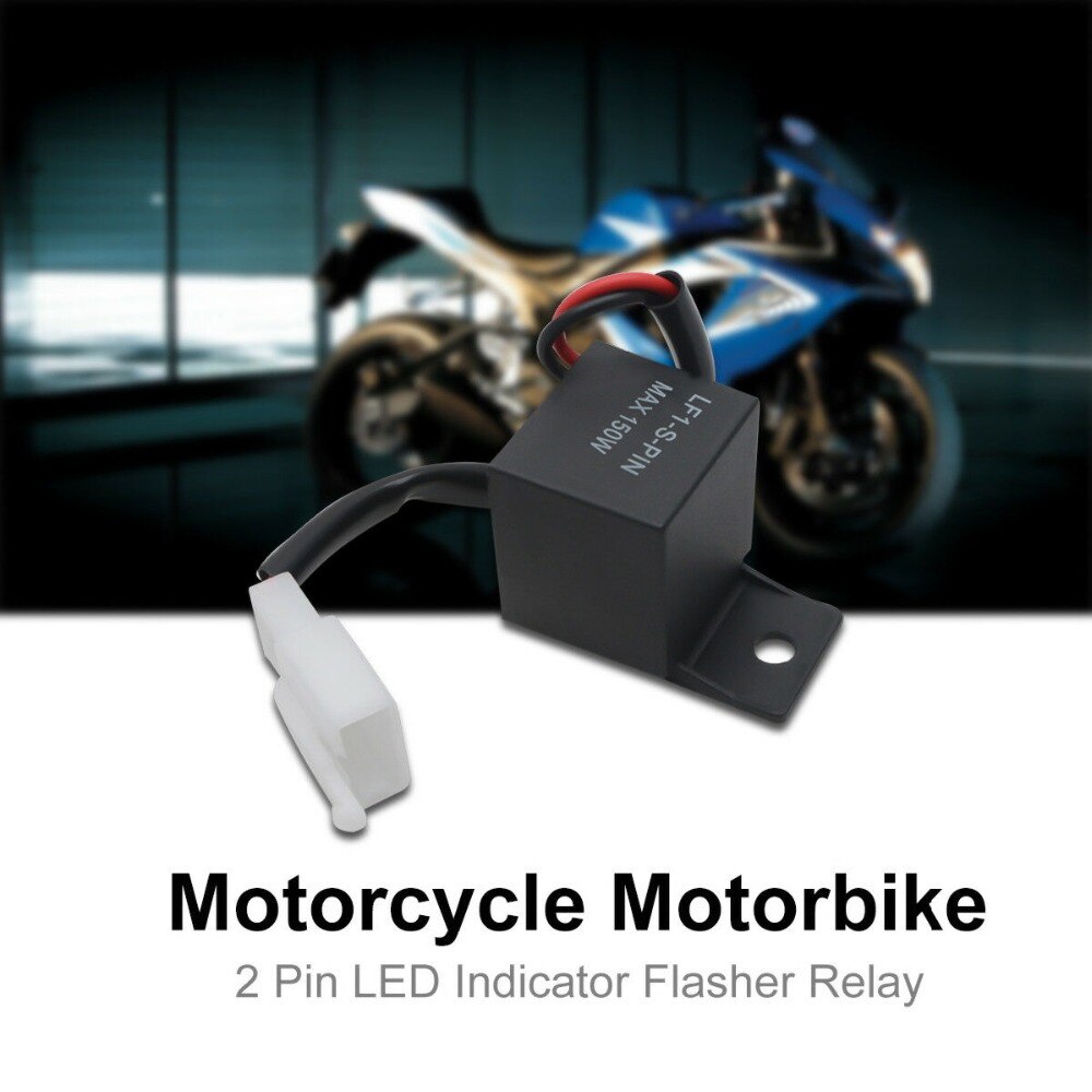 2 Pins Motorcycle Bike Richtingaanwijzer Flash Led Lamp Licht Flasher Relais