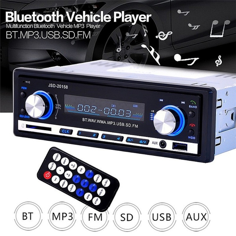 Car Radio Stereo Audio MP3 Player 12V In-dash Single 1 Din FM Receiver Aux Receiver USB Remote Control Autoradio: 20158