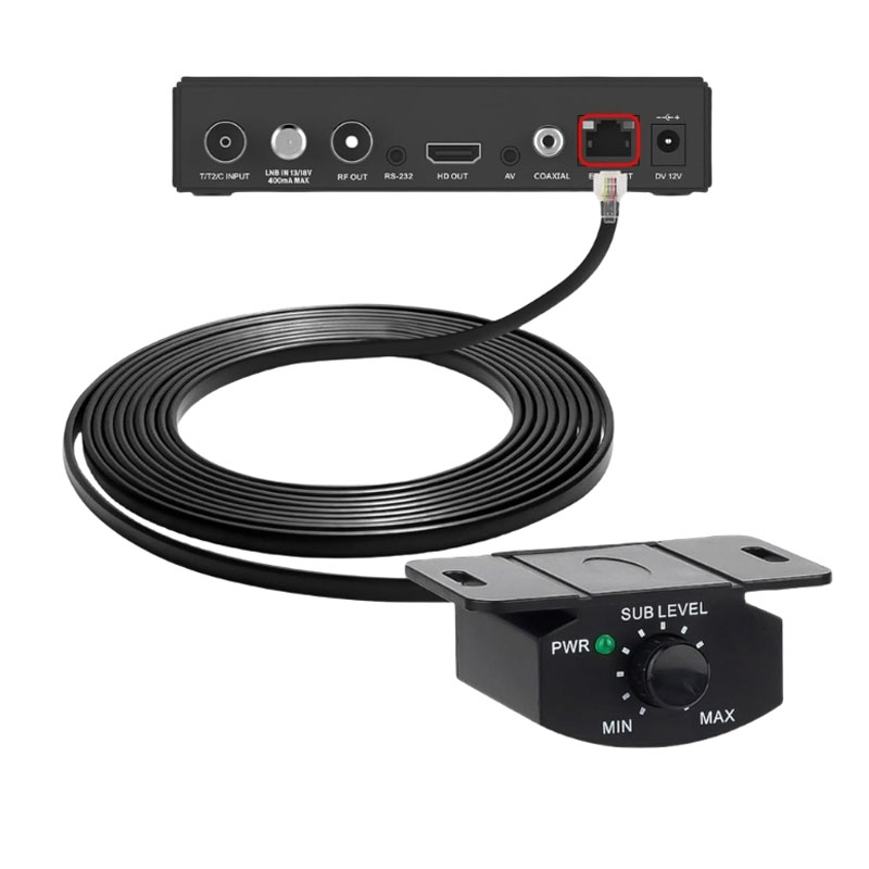 Câble de contrôle du Volume d'amplificateur de voiture, 5m, 4 broches, avec bouton de basse stéréo, support de tableau de bord, cordon de régulateur de Gain pour accessoires d'amplificateur