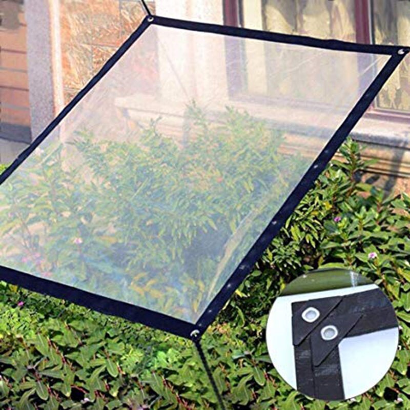 Transparent Rainproof Shed Cloth Tarpaulin Lightweight Waterproof Tarp Cover Tent Shelter