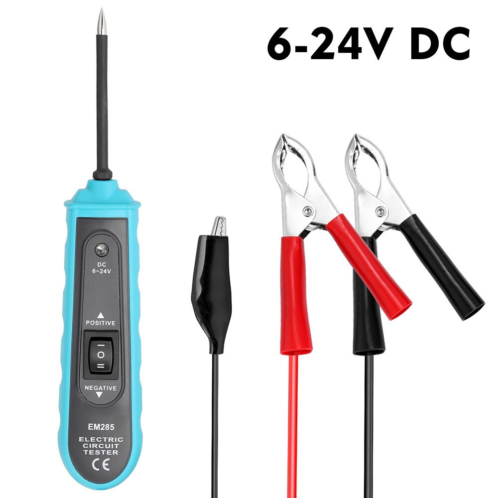 EM285, probador de circuito eléctrico automotriz, herramienta de prueba de sistema eléctrico de coche, herramienta de detección de Circuito automático 6-24V DC