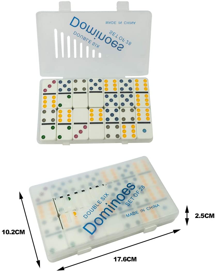 Set of 28 Dominoes Juego de dominó Dominó Doble 6 ... – Grandado