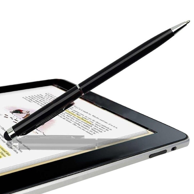 5 stk 2 in 1 touch screen stylus pen+kuglepen tablet smartphone nyttig tablet p til pad smartphone