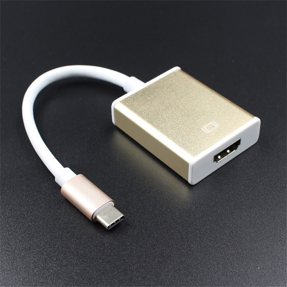 Metalen Usb 3.1 Naar Hdmi Type-C Naar Hdmi Hd Kabel/Voor Macbook USB3.1 Naar Hdmi gt: Goud