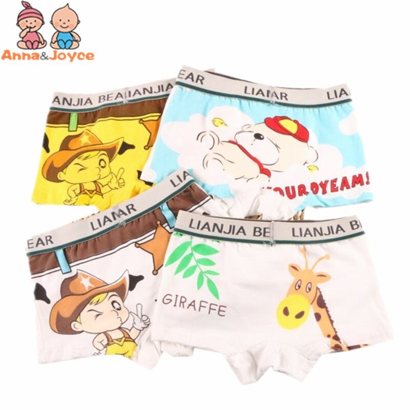 4 teile/los Junge Boxer Baby Jungen Unterwäsche freundlicher Höschen Karikatur Taxi Auto Art Unterhose Baumwolle kurze Hose Anzug 2-10Y: TNM0096 / 3T