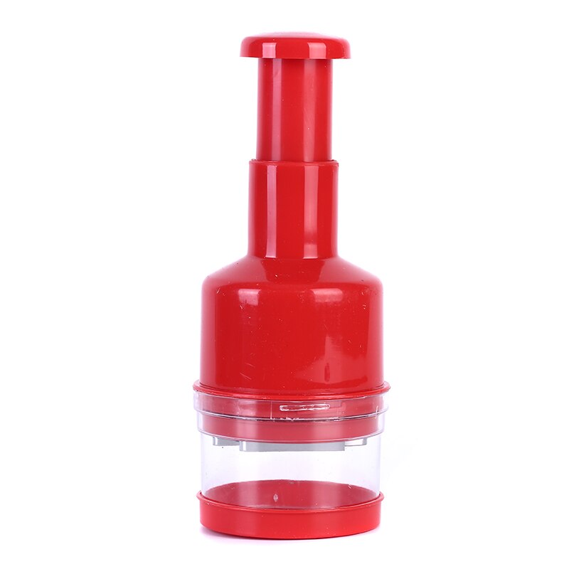 Onion Hand Chopper Pressure Garlic Onion Cutter Slap Chop Vegetable Helicopter Tomato Crusher Fruit Vegetable Tool Slicer Gadget: Red