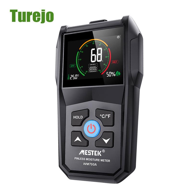 Mestek Inductieve Hout Vochtmeter Non-contact Hygrometer Digitale Vocht Detector Dichtheid 4 ~ 80% Meetinstrumenten