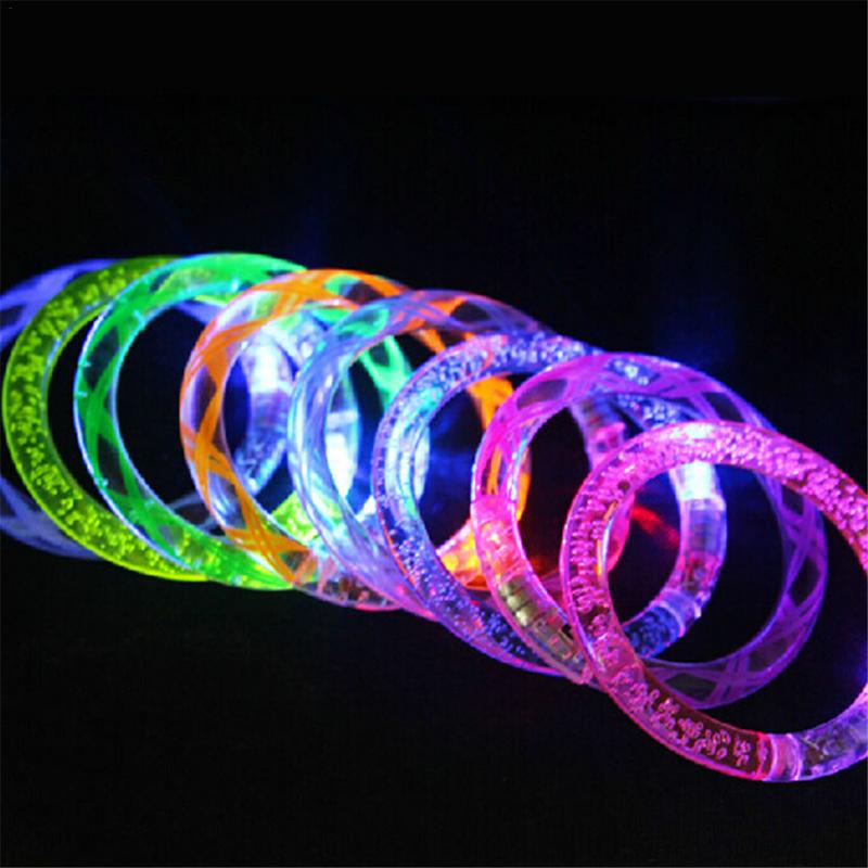Oplichtende armband van acryl, flitsende led, lichtgevende elektronische armband, lichtgevende armband, speelgoed voor kerstmis