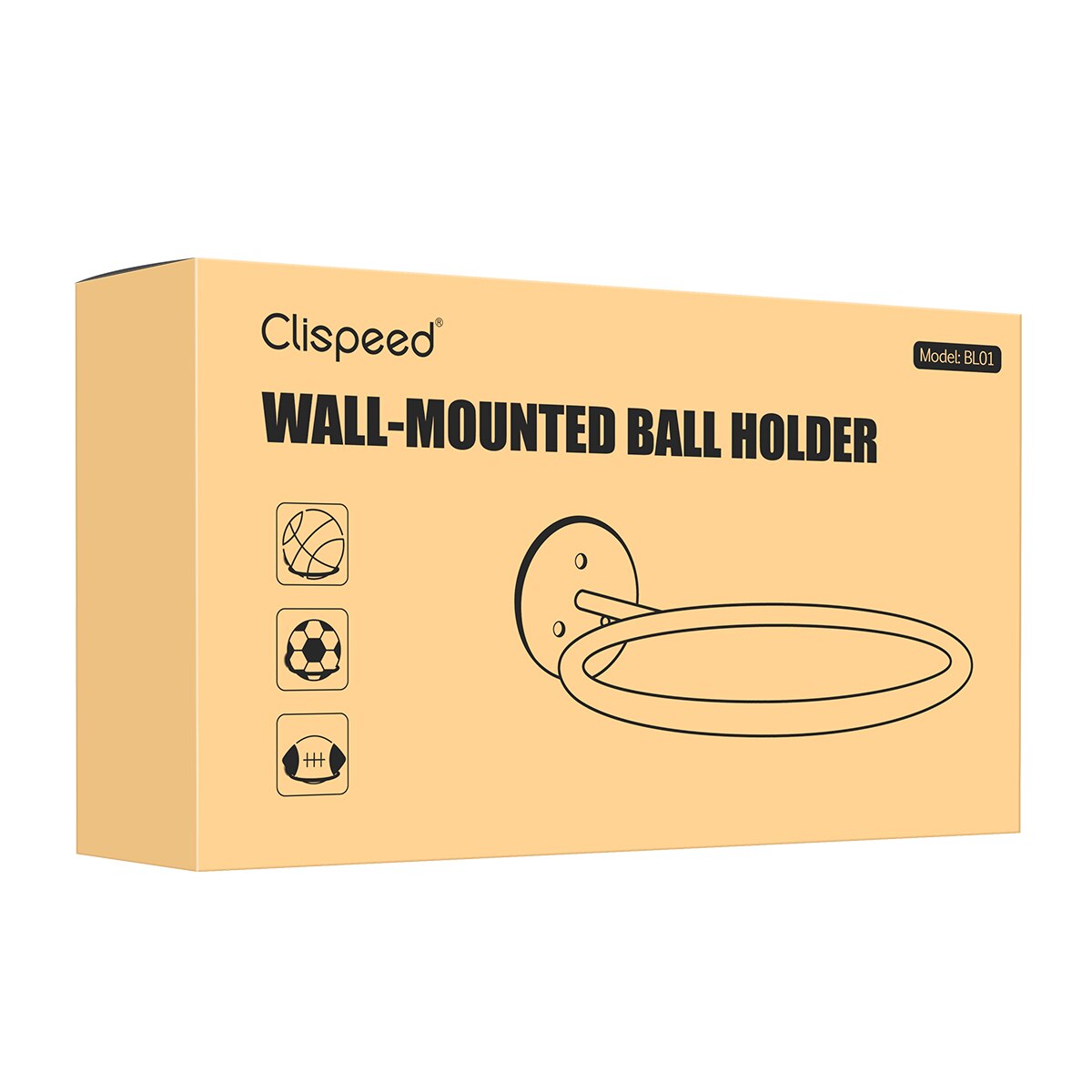 2PCS Ball Holders Display Racks Bracket For Basketball Soccer Football Volleyball Ball Wall-Mounted Ball Holder+Screw +Bracket