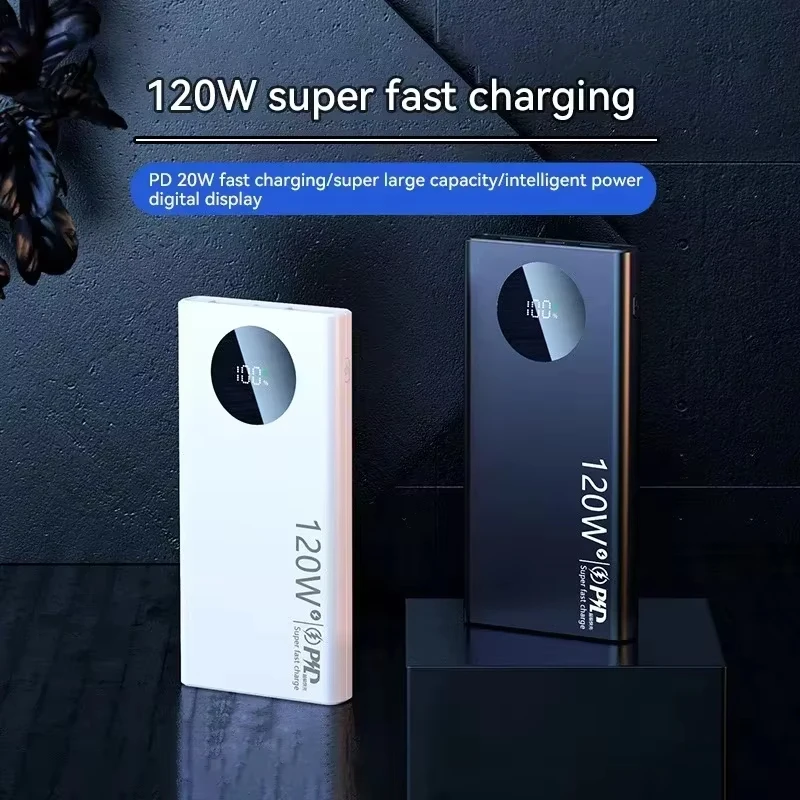 VIVO 120W Fast Charging 50000mAh CCC Certification High Capacity Power Bank Portable External Battery Charger For iPhone Xiaomi