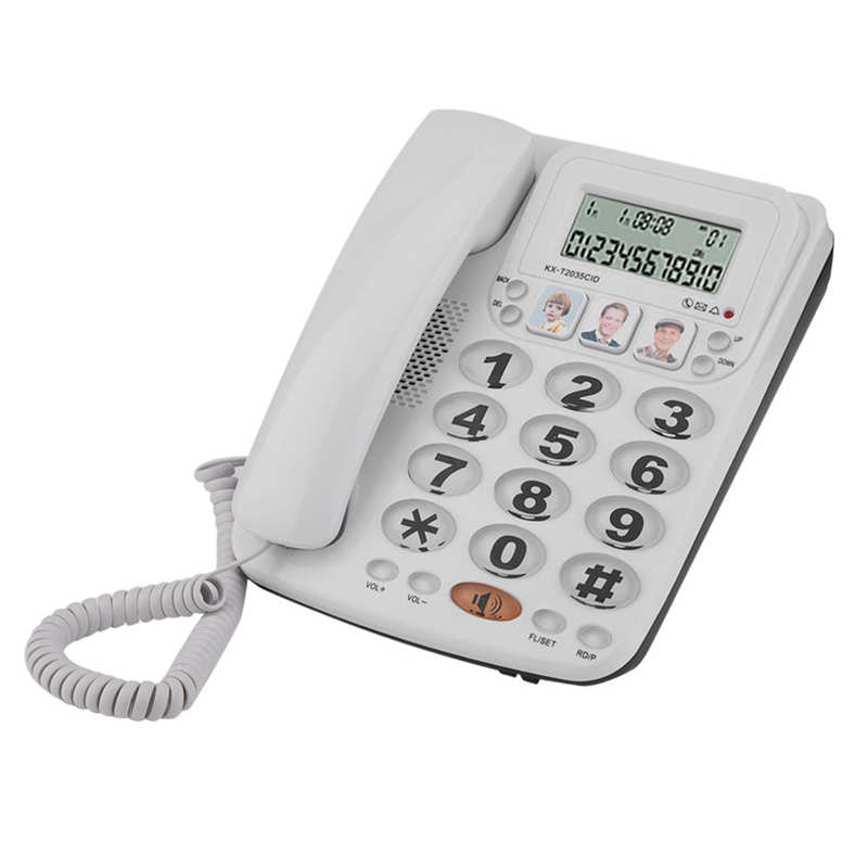 Desktop Fixed Corded Phone with Speakerphone Speed Dial Home Landline Phone with Caller ID Display for Home Office Telephone