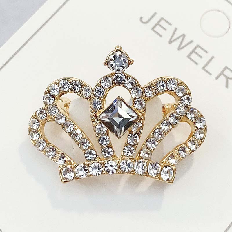 Mode Kristal Broche Luxe Retro Kroon Badges Voor Vrouwen Strass Pin Broches Meisje Bruiloft Corsage Kleding Decor 1Pc: 7