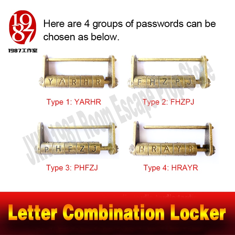 Tangram game props Letter combination locker the arrow points the correct passwords to unlock room escape game prop jxkj1987
