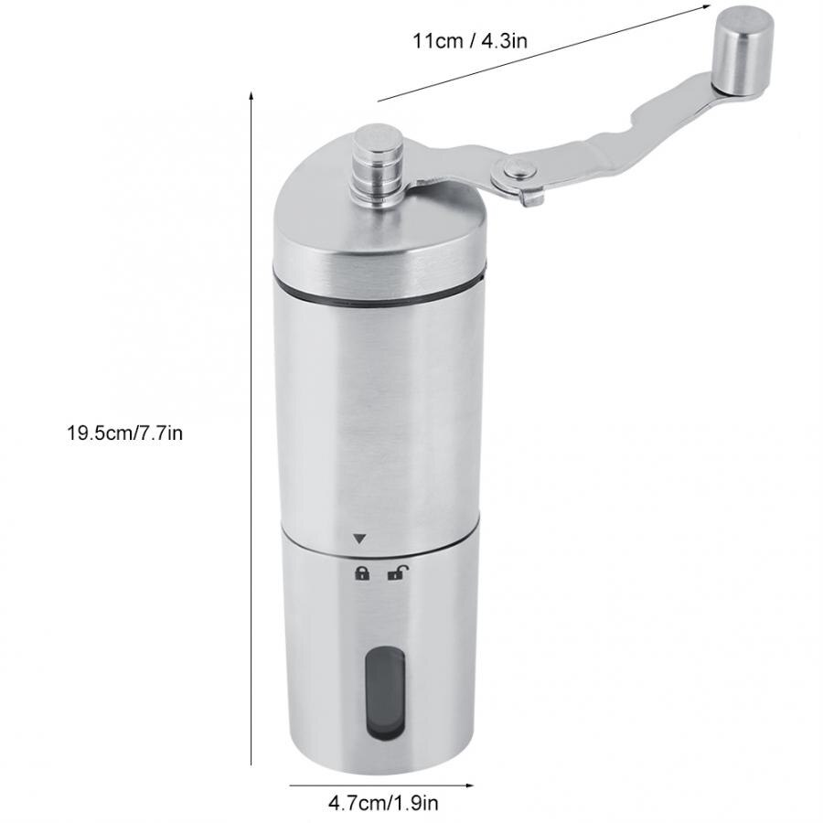 Household Portable Manual Coffee Mill Grinder Stainless Steel Hand Crank Mill Coffee Bean Kitchen Mini Coffee Grinder