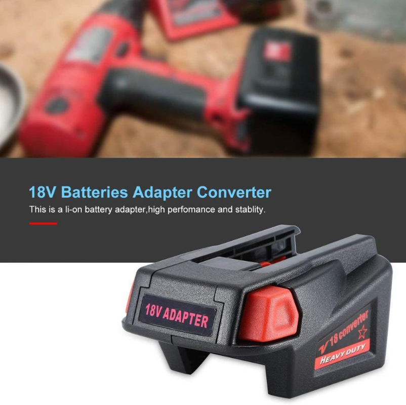 M18 v 18 batteriadapterkonverter til milwaukee 18v litiumionbatteri til milwaukee  v18 18v ni-cd-batteri (med usb-havn)
