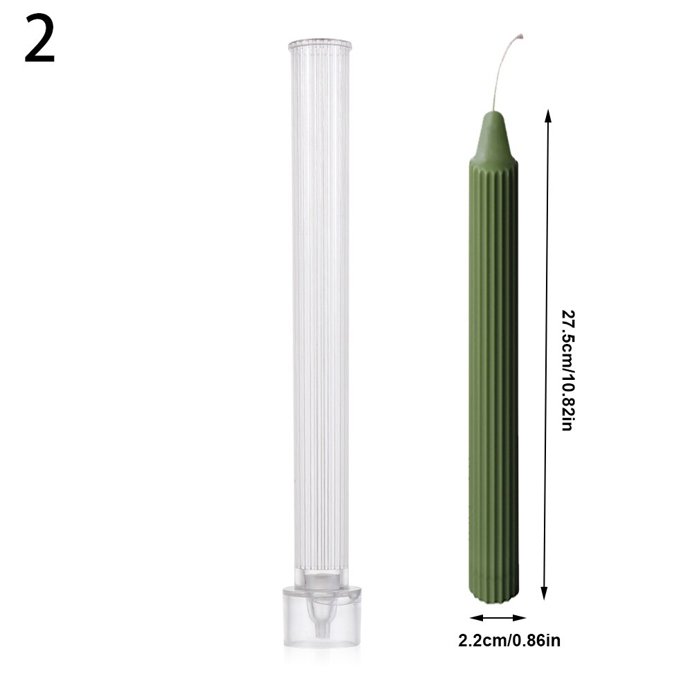 Long Pole Stripe Rack DIY Craft Candle Molds Candle Making Mould Match Large Cylinder Rib Handmade Soap Molds Clay Craft Tools: type2