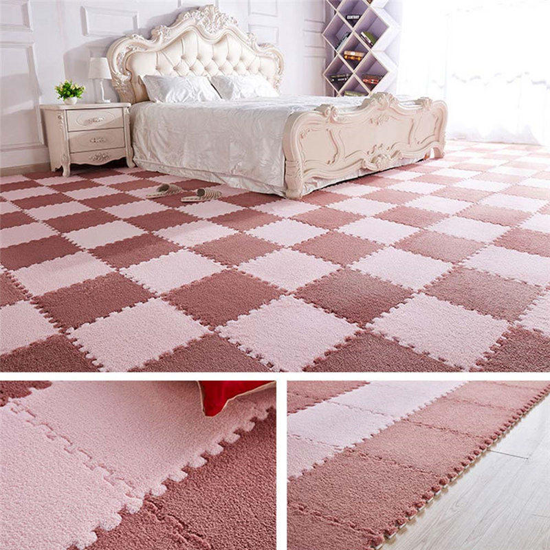 1pc 30*30CM épissage verrouillage mousse peluche tapis bébé jouer coussin salon chambre tapis tapis maison tapis de sol