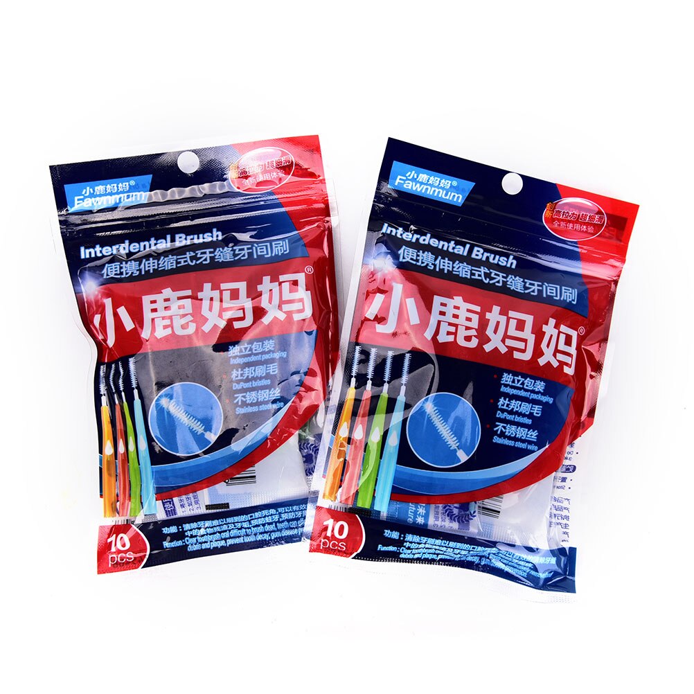 Push-pull Interdental Brush Orthodontic Dental Cleaning Brushes Adult Massage Gum Toothpick Interdental Brush Oral Hygiene