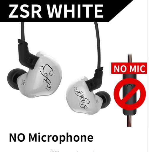 Kz Zst Zsr Anker Dual Driver Oortelefoon Afneembare Kabel In Ear Audio Monitoren Geluidsisolerende Hifi Muziek Sport Oordopjes: KZZSRWhitenomic