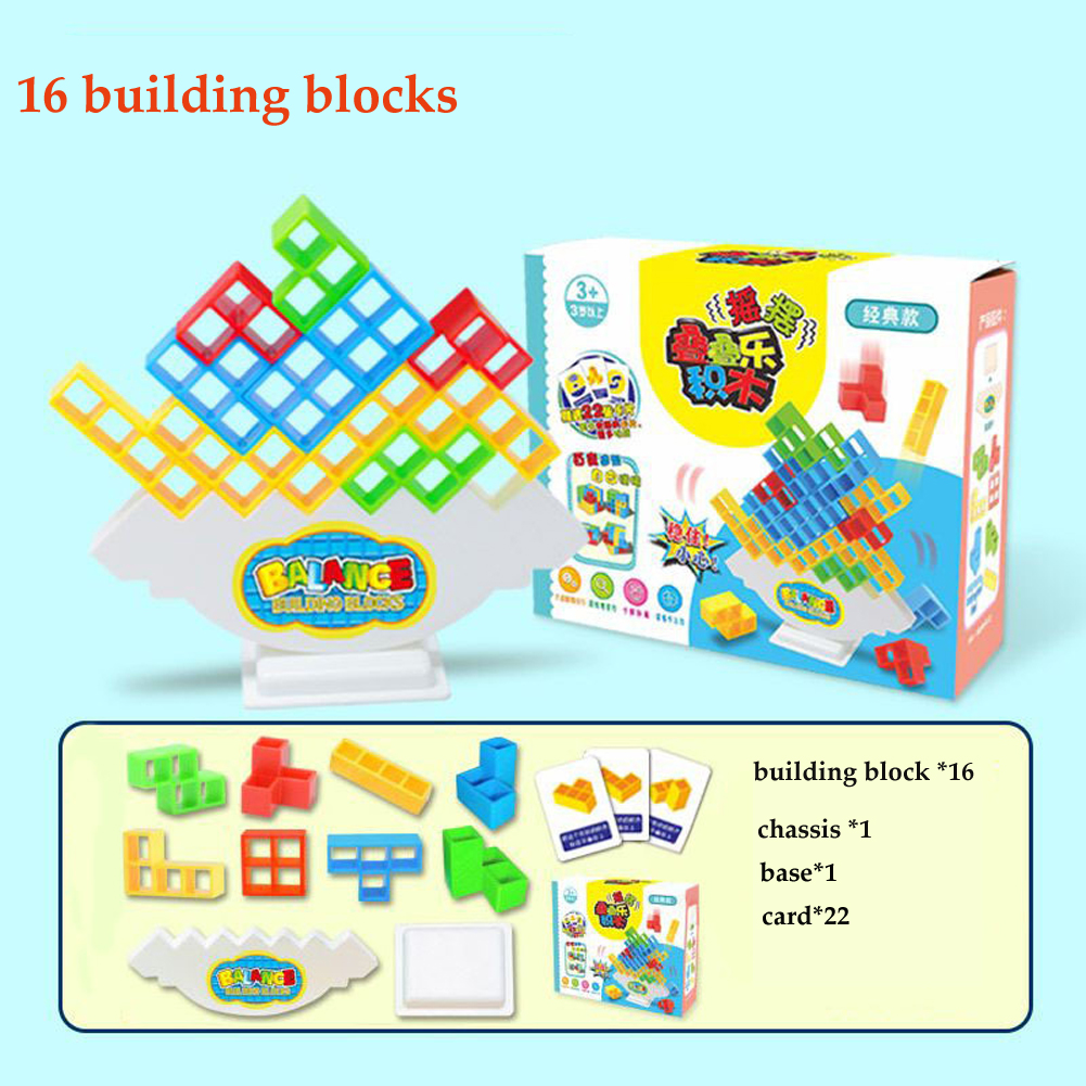 Giochi da tavolo impilabili sull'equilibrio Bambini Adulti Torre Block Giocattoli per feste in famiglia Giochi da viaggio Ragazzi Ragazze Puzzle Blocchi di costruzione Giocattolo: WHITE