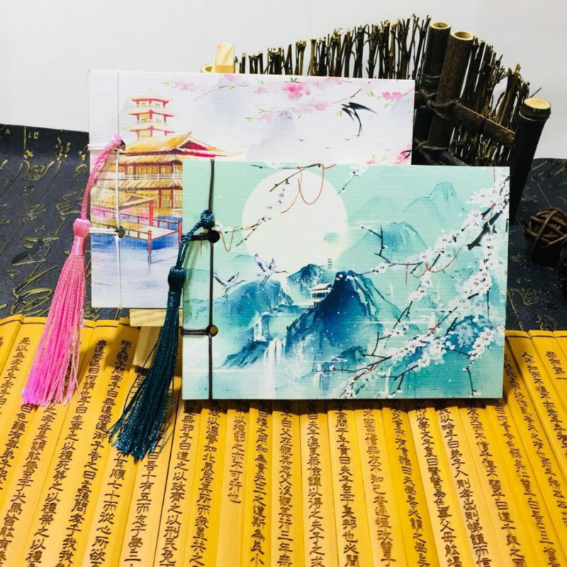 Bullet Journal Notebook Weekly Planner Stationery Store School Chinese Style Tassel Retro Handmade Sketchbooks Notepad 016007