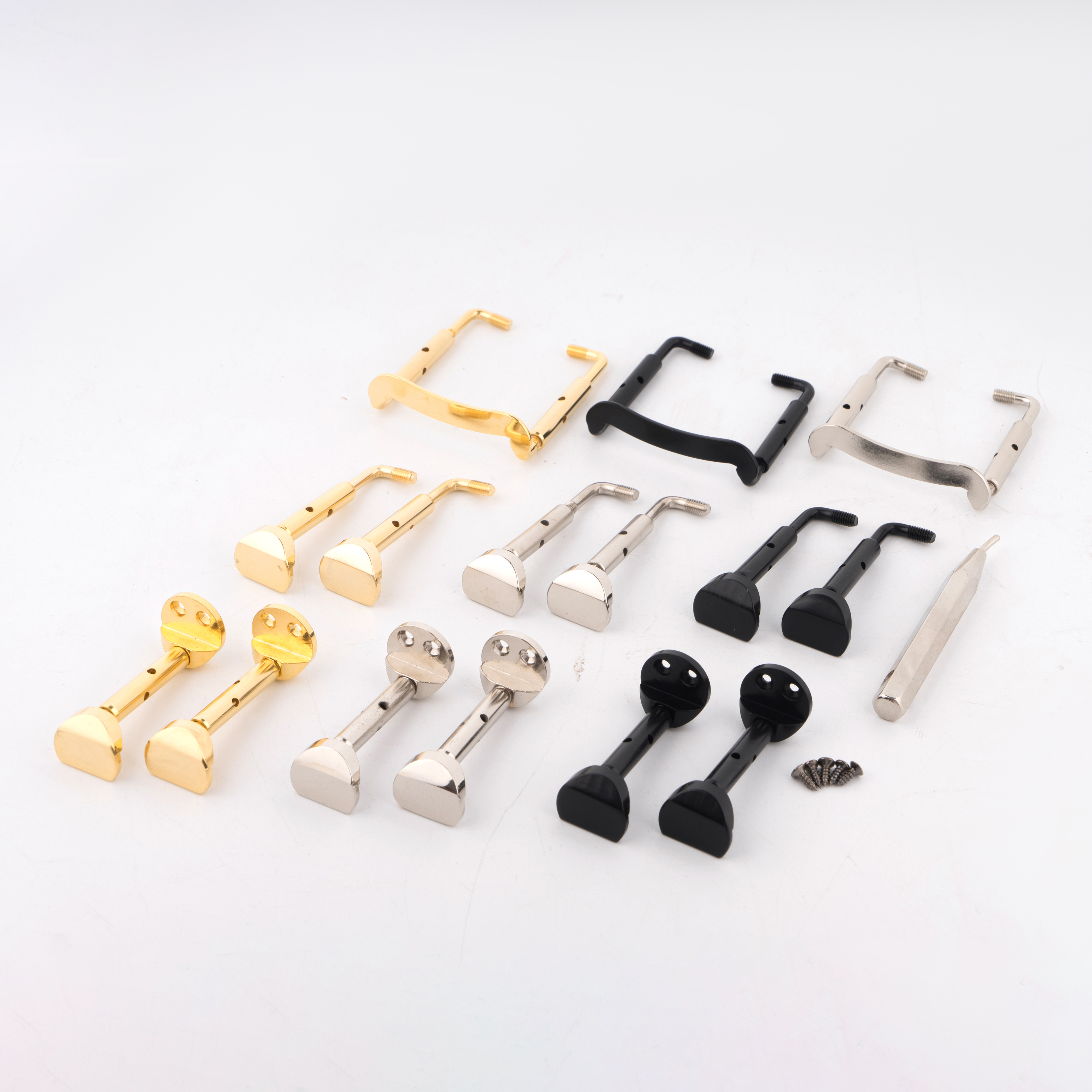 Alta qualità 20 impostato lega violino viola mentoniera morsetti viti 4/4 3/4 1/2 1/4 dimensioni parti di violino accessori