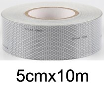 Självhäftande solas reflekterande tejp av säkerhet för trafiksäkerhet: 5 cm x 10m
