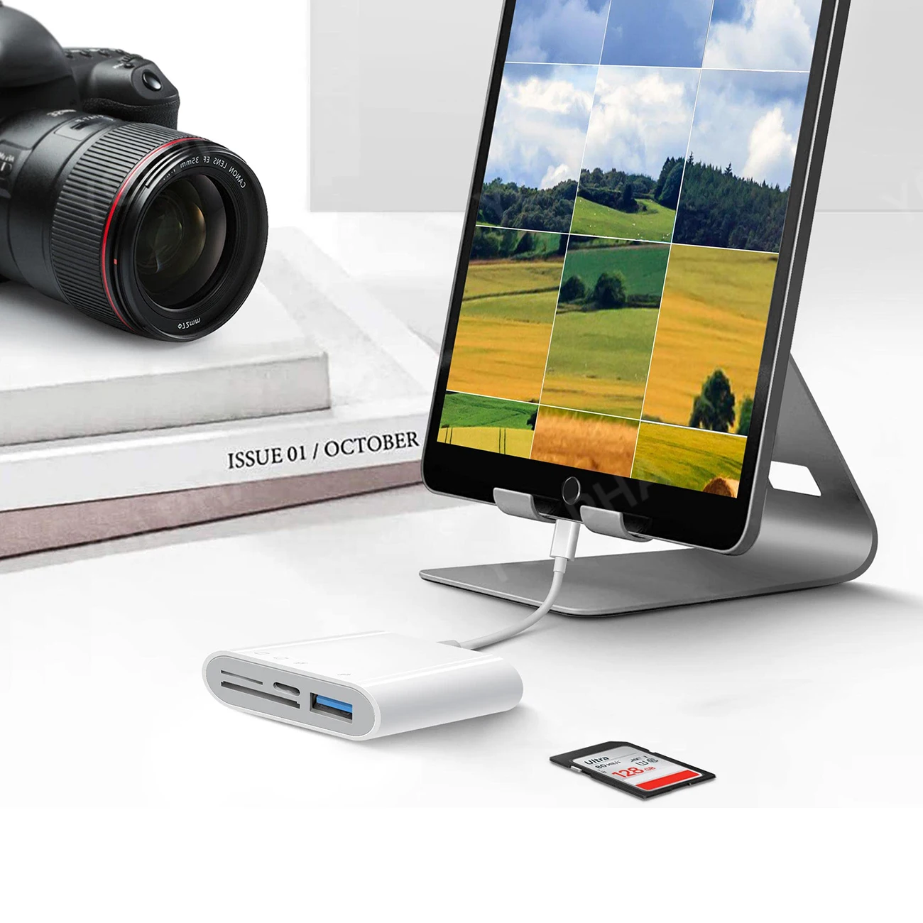 Typ-C-Adapter TF SD-Speicherkartenleser OTG-Schreibgerät Compact Flash USB-C für iPad Pro Huawei für MacBook Xiaomi Typ-C-Kartenleser