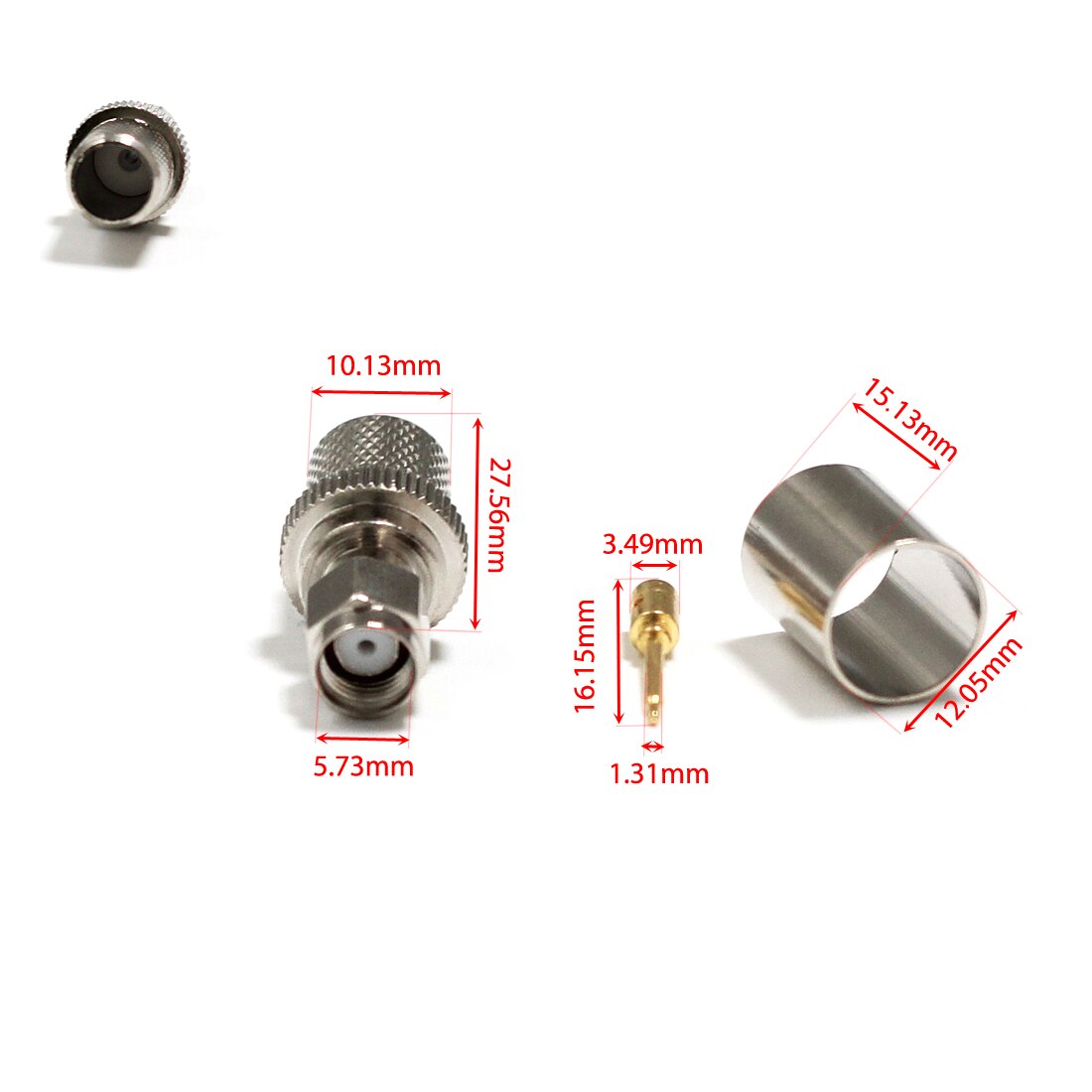 1 pz SMA Spina Maschio RF Coassiale Modem Convertitore del Connettore A Crimpare RG8, RG213, LMR400 Dritto Nichelato NUOVO commercio all'ingrosso