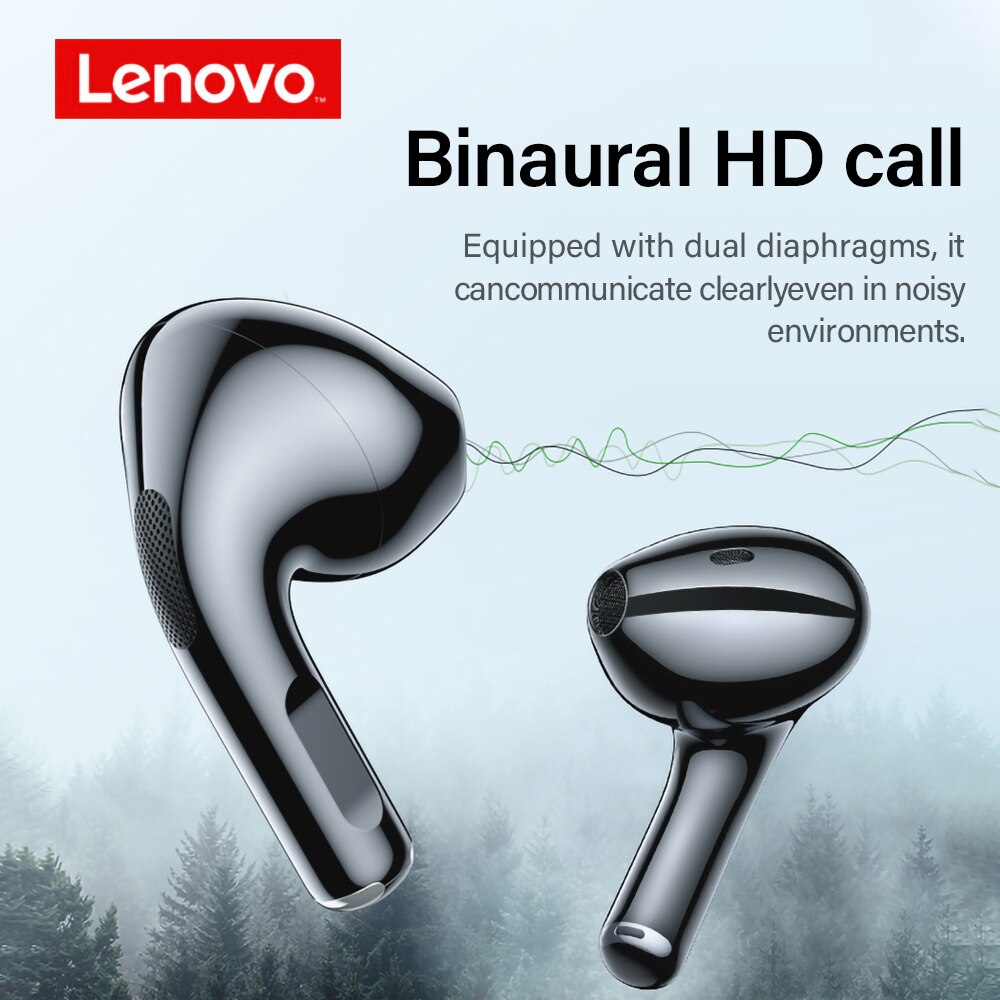 Original Lenovo LP40 TWS Wireless Earphone Bluetooth 5.0 Dual Stereo Noise Reduction Bass Touch Control Long Standby 300mAH