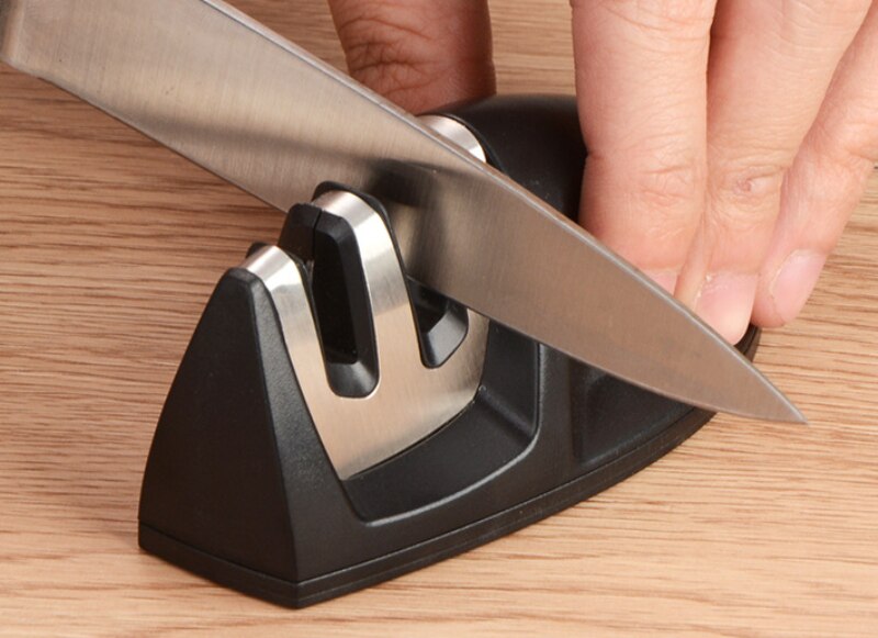 Stainless SteeL Durable Multifunctional Kitchen Bar Knife Sharpener Tungsten Steel Carbide Ceramic Sharpener Tools