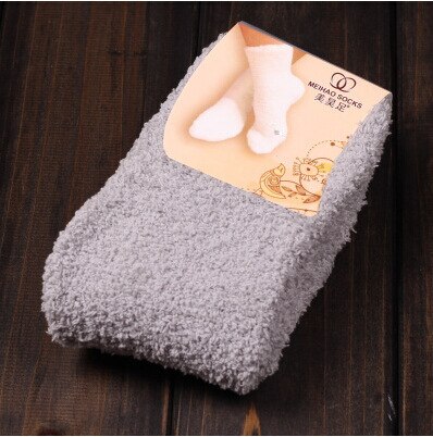 Calcetines cálidos de felpa para mujer, calcetín polar, Coral, Color caramelo, 1 par: C4