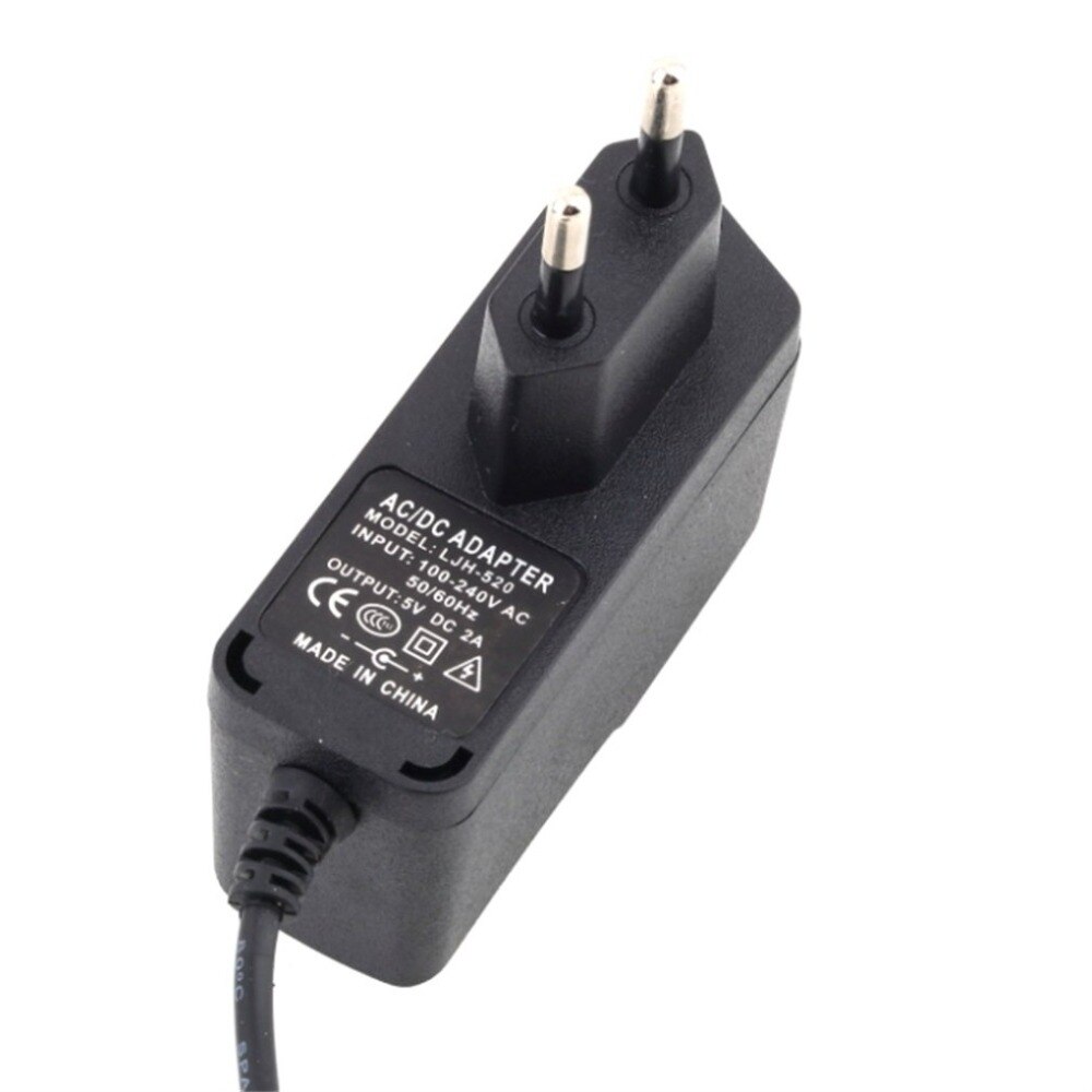 Universal Black IC Power Adapter AC Charger DC 5V 2A / 2000mA 2.5mm EU/US Plug for Android Tablet Laptop