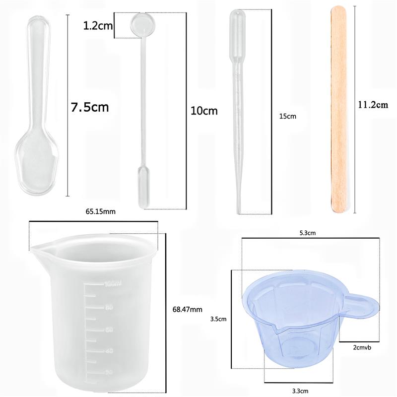 AB Crystal Epoxy AB Resin Glue Small Bottle 1:1 AB Glue With Free 1 Set Resin Molds Making Tools Starter Set Jewelry Making