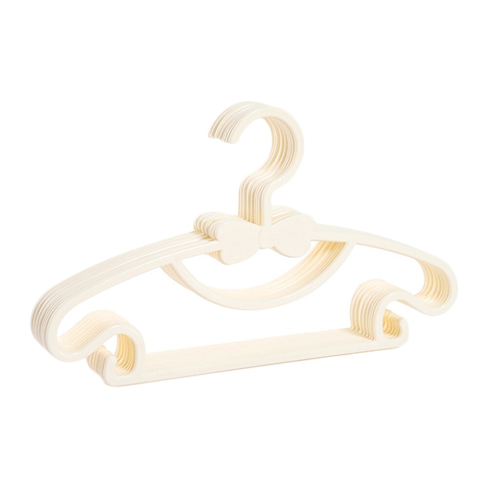 5 stk / mye baby kleshenger stativer bærbar plast skjermhengere vindtett barn barn kåper hanger baby klær arrangør: Elfenben