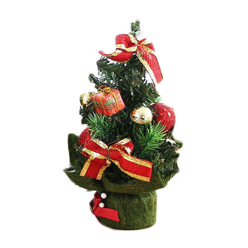 Small Christmas Tree Desktop Decoration Tree For Christmas Home Party Decoration Mini Christmas Decoration: Red