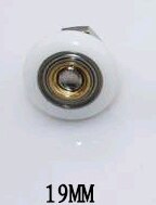 Polea Circular de cristal para puerta corredera de baño, accesorio de ducha Vintage con rueda única, 19, 23, 25 y 27mm: 19mm