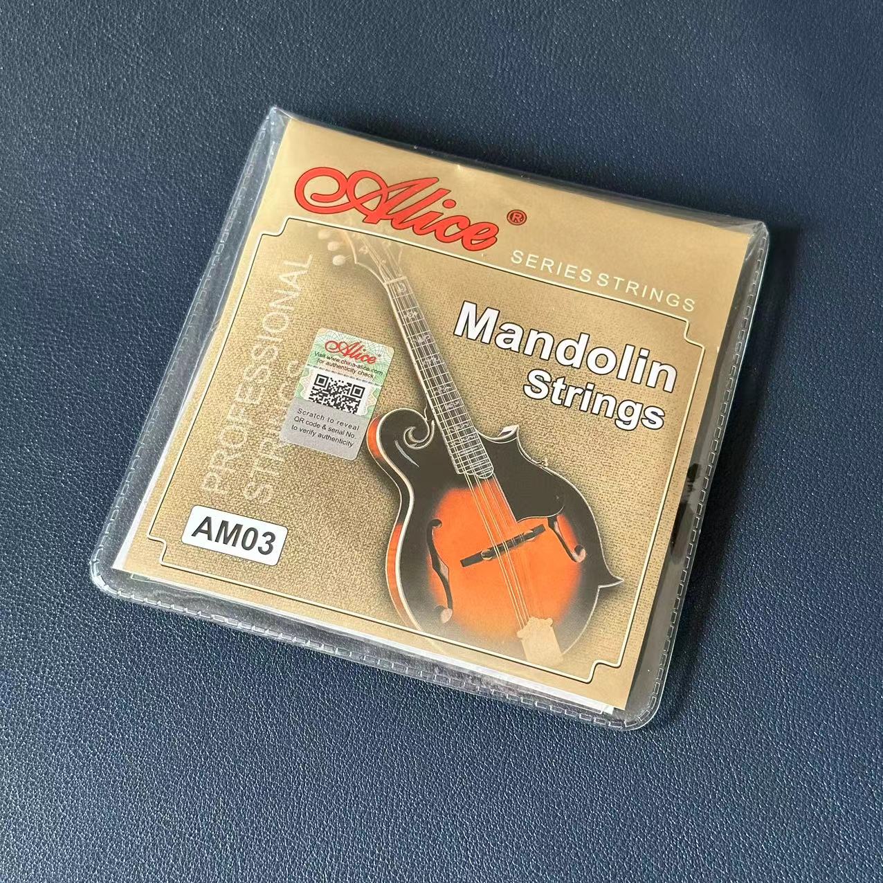 Mandolinstrenger, belagt stål, sølvbelagt kobberlegering, viklet, lys tone og enkel spillbarhet, for mandolindeler og -tilbehør: Hvit