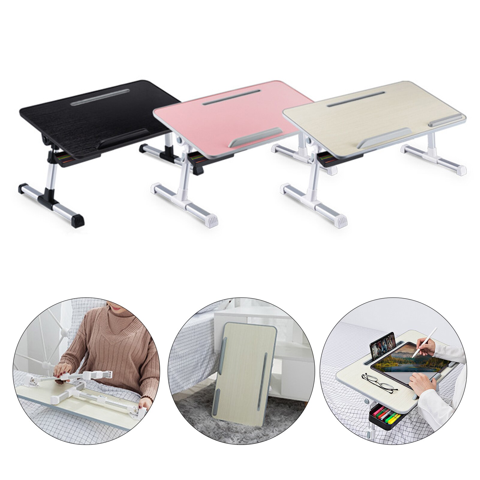 Adjustable Computer Table Folding Ergonomic Laptop... – Vicedeal