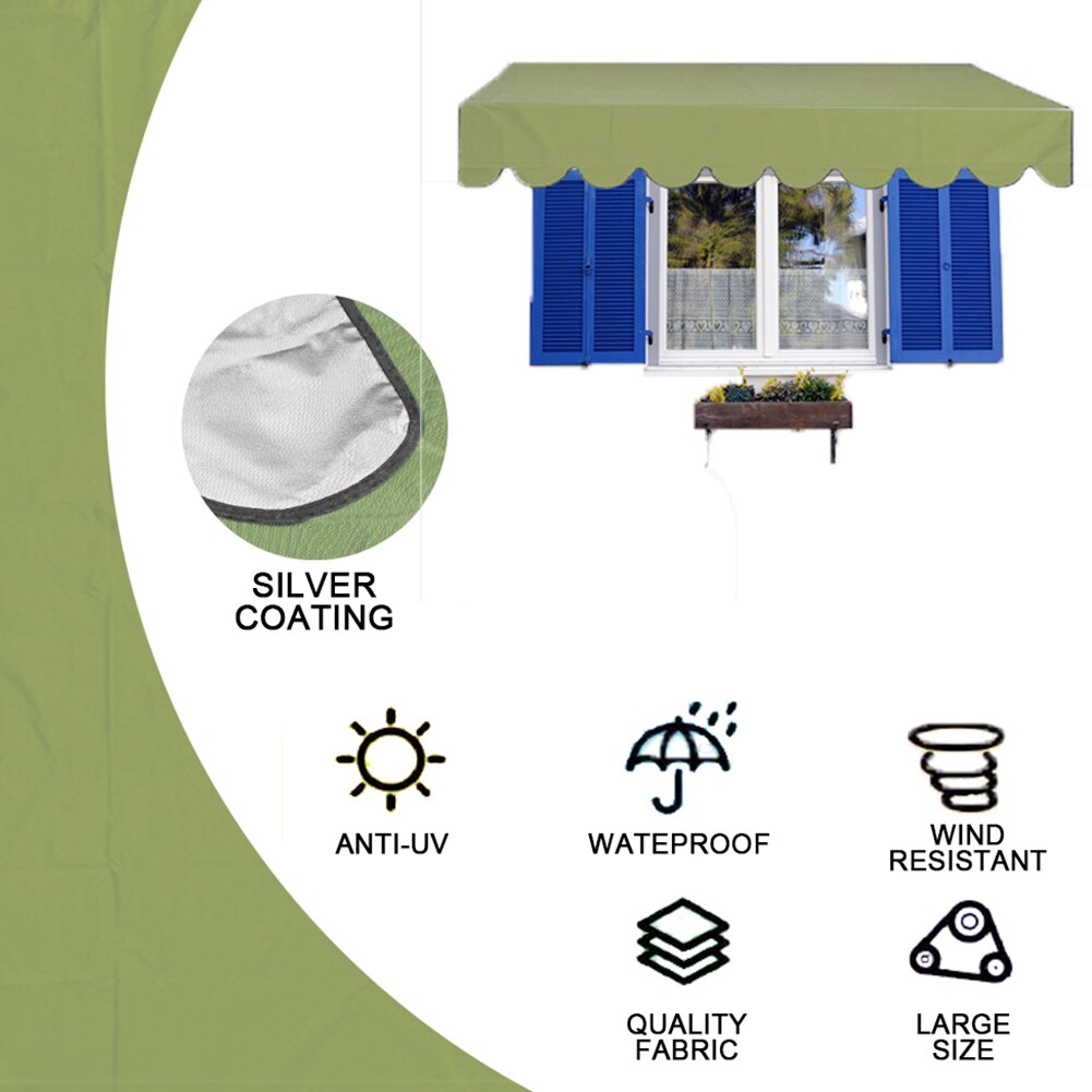 Rectangle Sun Shade Shelter Canopy Waterproof Garden Patio Courtyard Awning Decoration