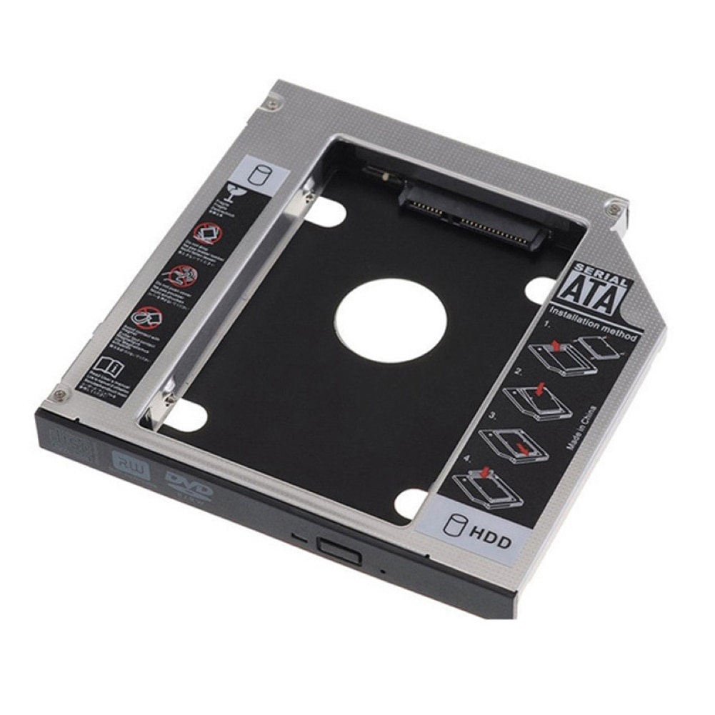 12.7mm 2.5inch SATA Hard Disk Case Tray DVD-ROM Optical Drive Caddy for PC Laptop Metal Mounting Adapter Bracket Hard Drive