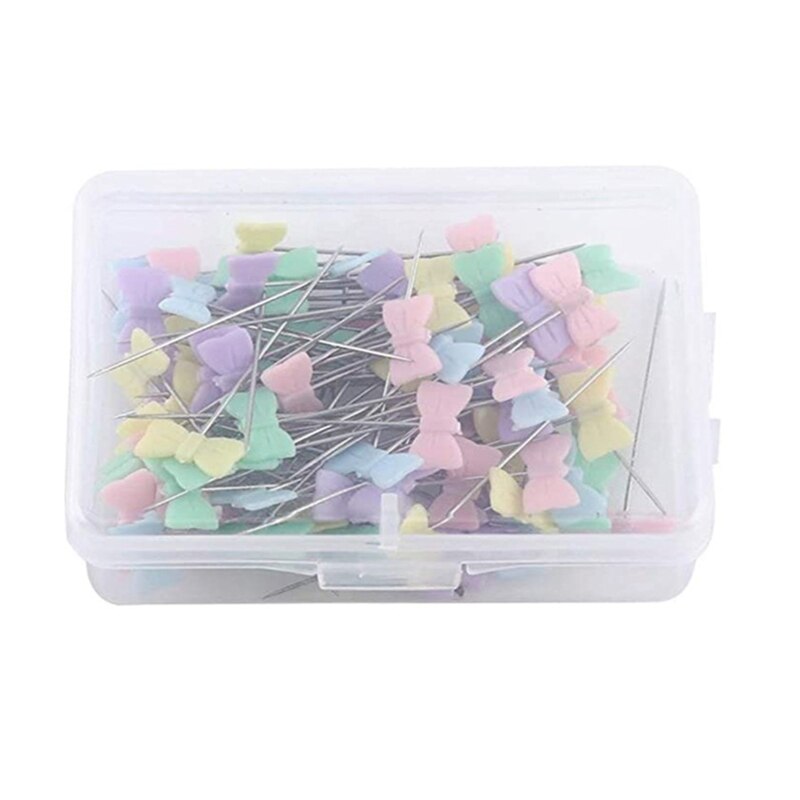 100 Pieces Long Straight Pins Sewing Pins with Clear Plastic Box Dressmaking Sewing Accessories for DIY Jewelry Decor 2022