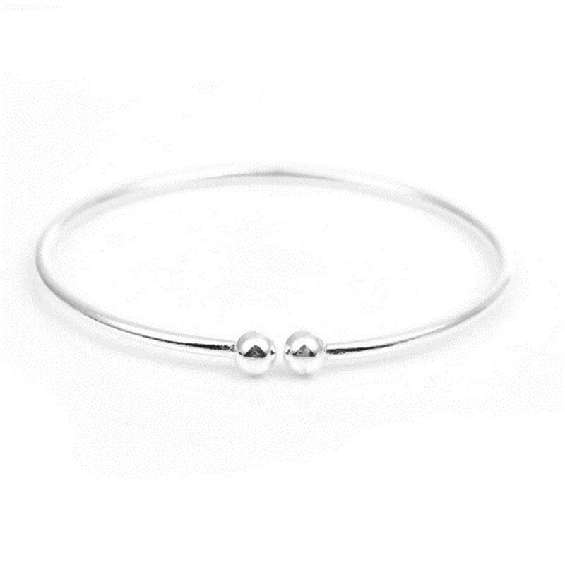 DoreenBeads Eisen Legierung Auf Offene Manschette Armreifen Armbänder Kreis Ring Silber Farbe Schmuck 18,5 cm (7 2/8") lange, 2 Stck