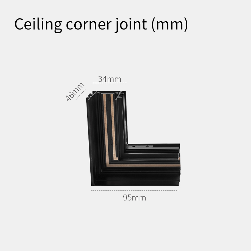 SCON Narrow Magnetic Track Light Borderless Recessed Rail Lighting Living Room Kitchen Ceiling Spotlight Mini Track Light: dark blue / Beige
