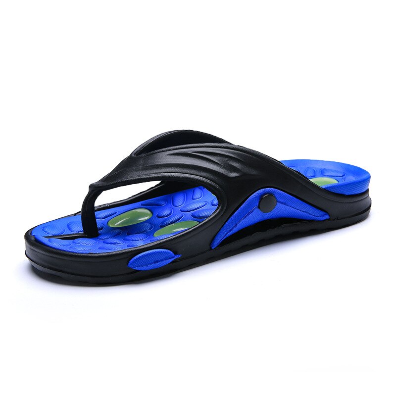 Herre sommer skridsikre flip-flops herre sandaler herre strandsko trend herre sko tå tidevandsmoppe gummi hjemmesko herre hjemmesko: Blå / 43